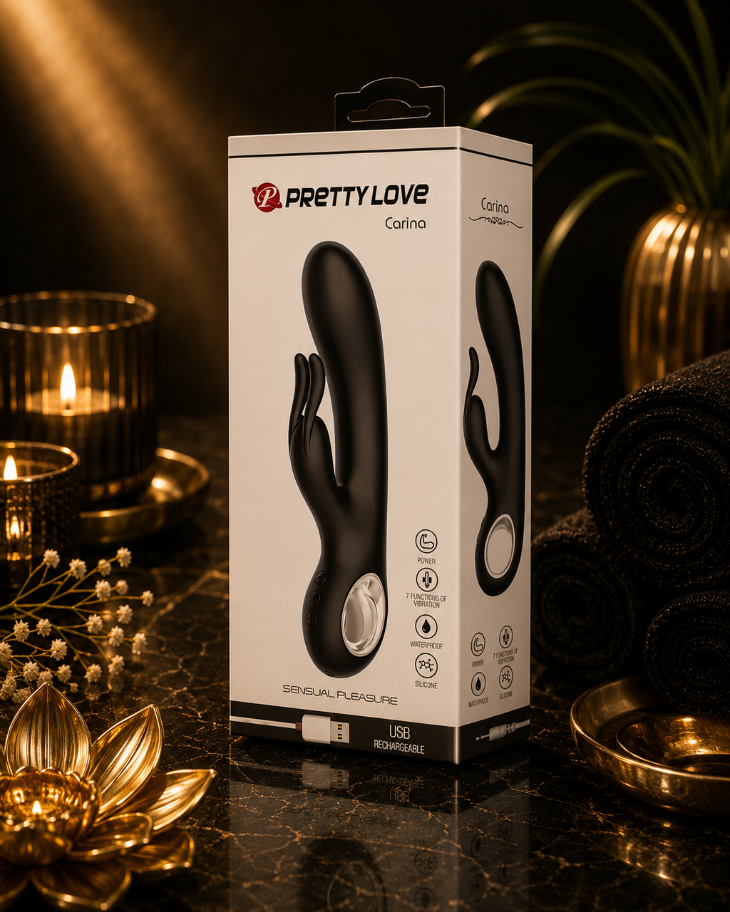 ✨PRETTY LOVE - VIBRATEUR CARINA CLITORIS ET STIMULATEUR POINT G