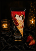 SHUNGA - CRÈME DE MASSAGE FRAISE ET CAVA 200 ML