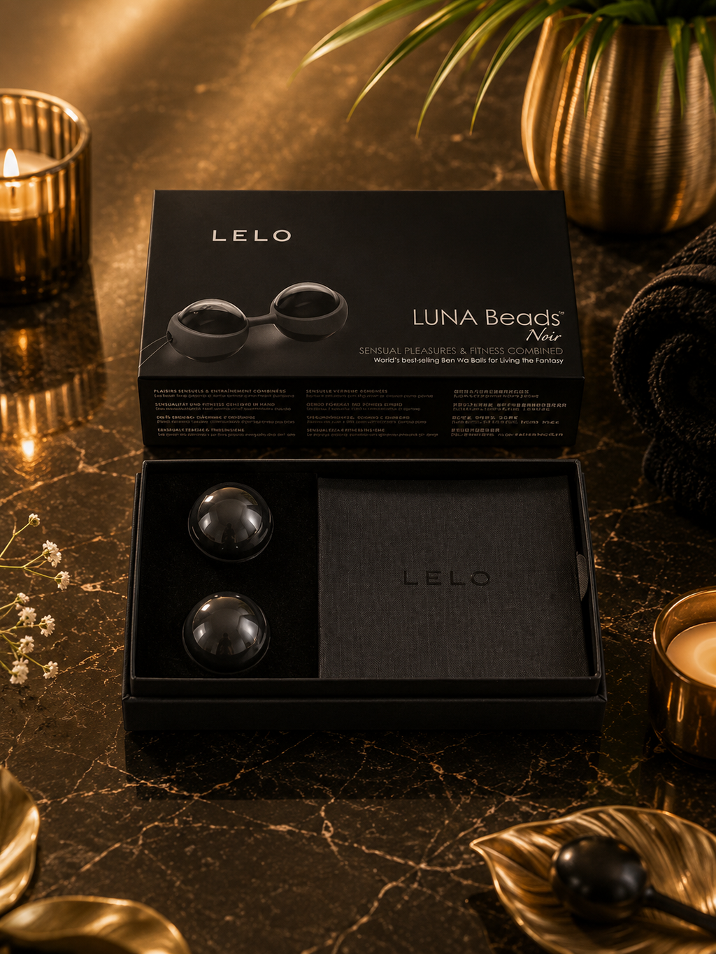 ✨LELO - LUNA BEADS NOIR BALLES DE KEGEL