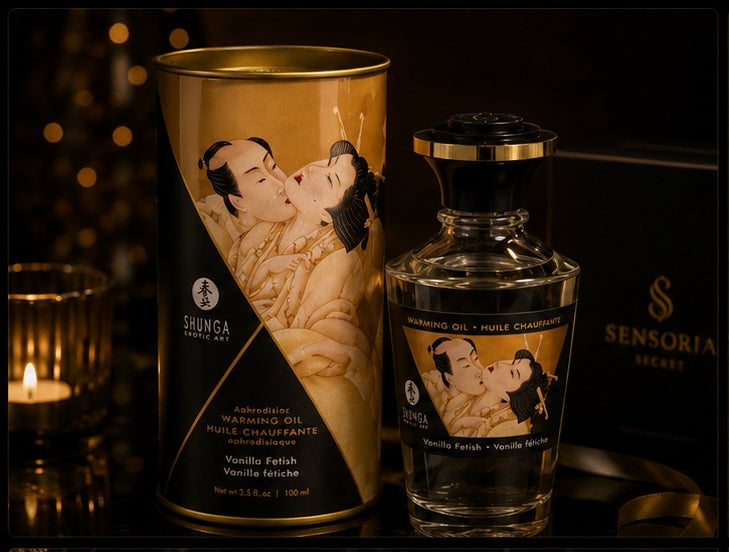 SHUNGA - HUILE DE MASSAGE EFFET CHALEUR SAVEUR VANILLE FÉTICHE 100 ML