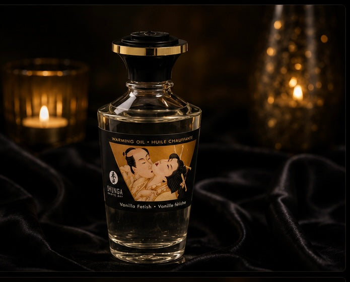 SHUNGA - HUILE DE MASSAGE EFFET CHALEUR SAVEUR VANILLE FÉTICHE 100 ML