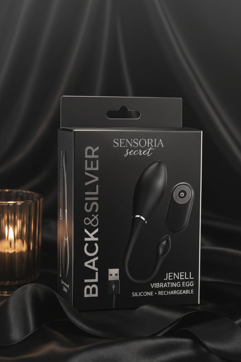 ✨BLACK&SILVER - OEUF VIBRANT RECHARGEABLE JENELL