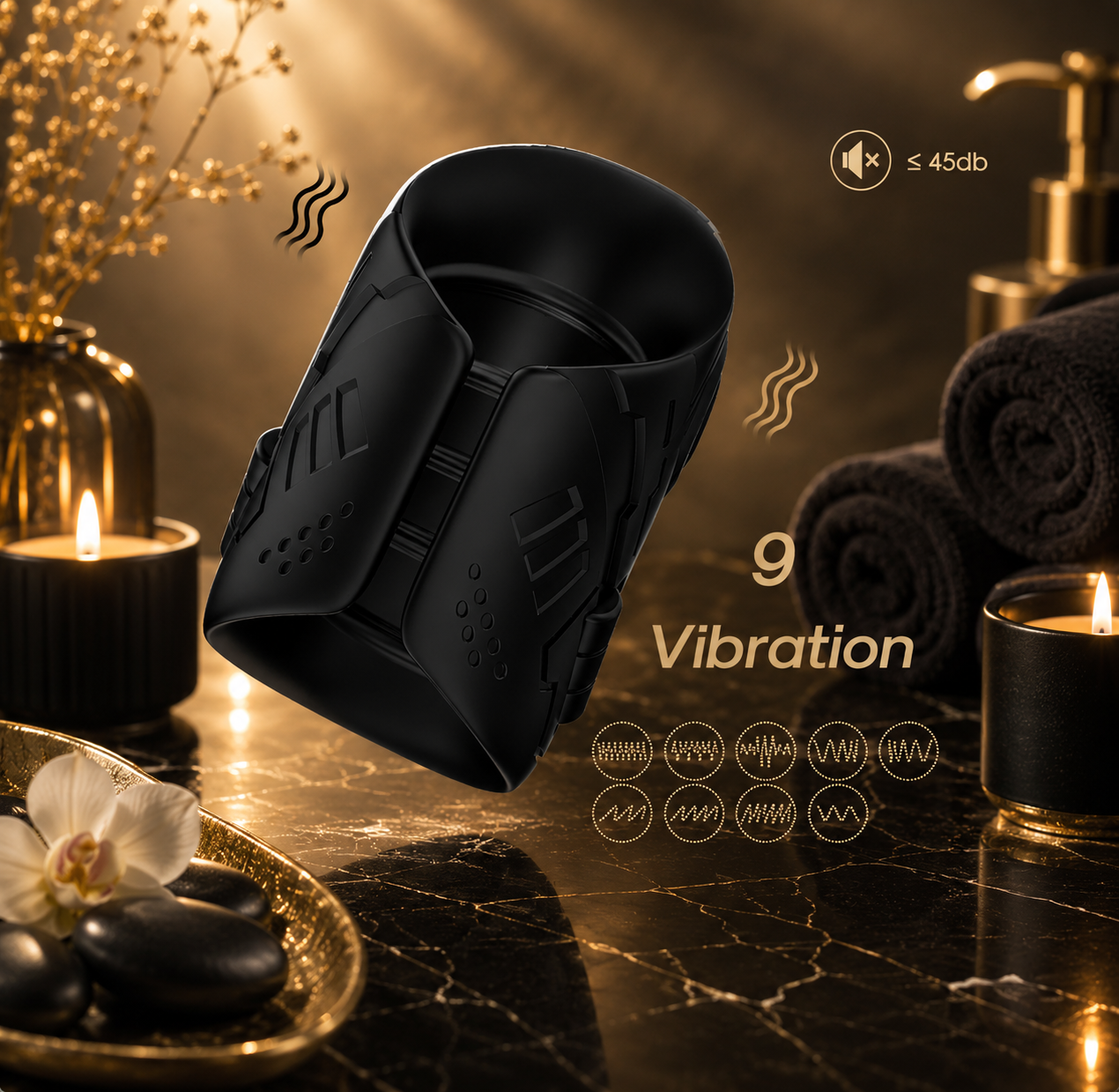 ✨ARMONY - MASTURBATEUR & VIBRATEUR NOIR