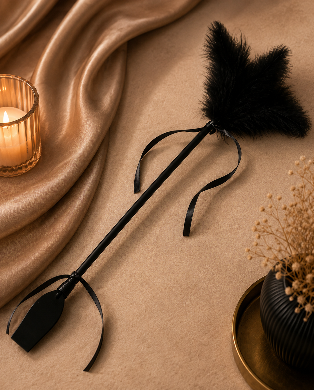 ✨SecretPlay – Fouet & Tickler Noir