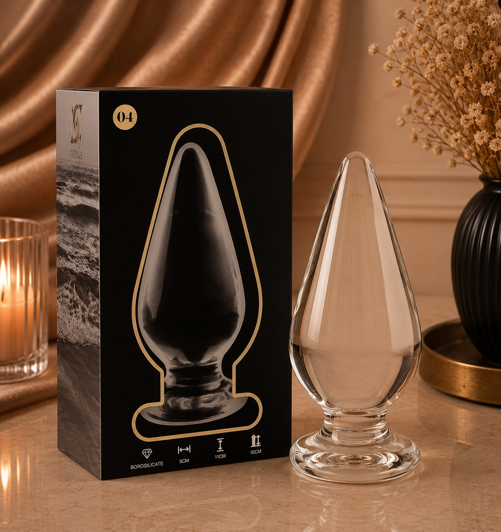 ✨Nebula Series by Ibiza – Plug Anal en Verre Borosilicate Transparent – Modèle 4 (11 cm)