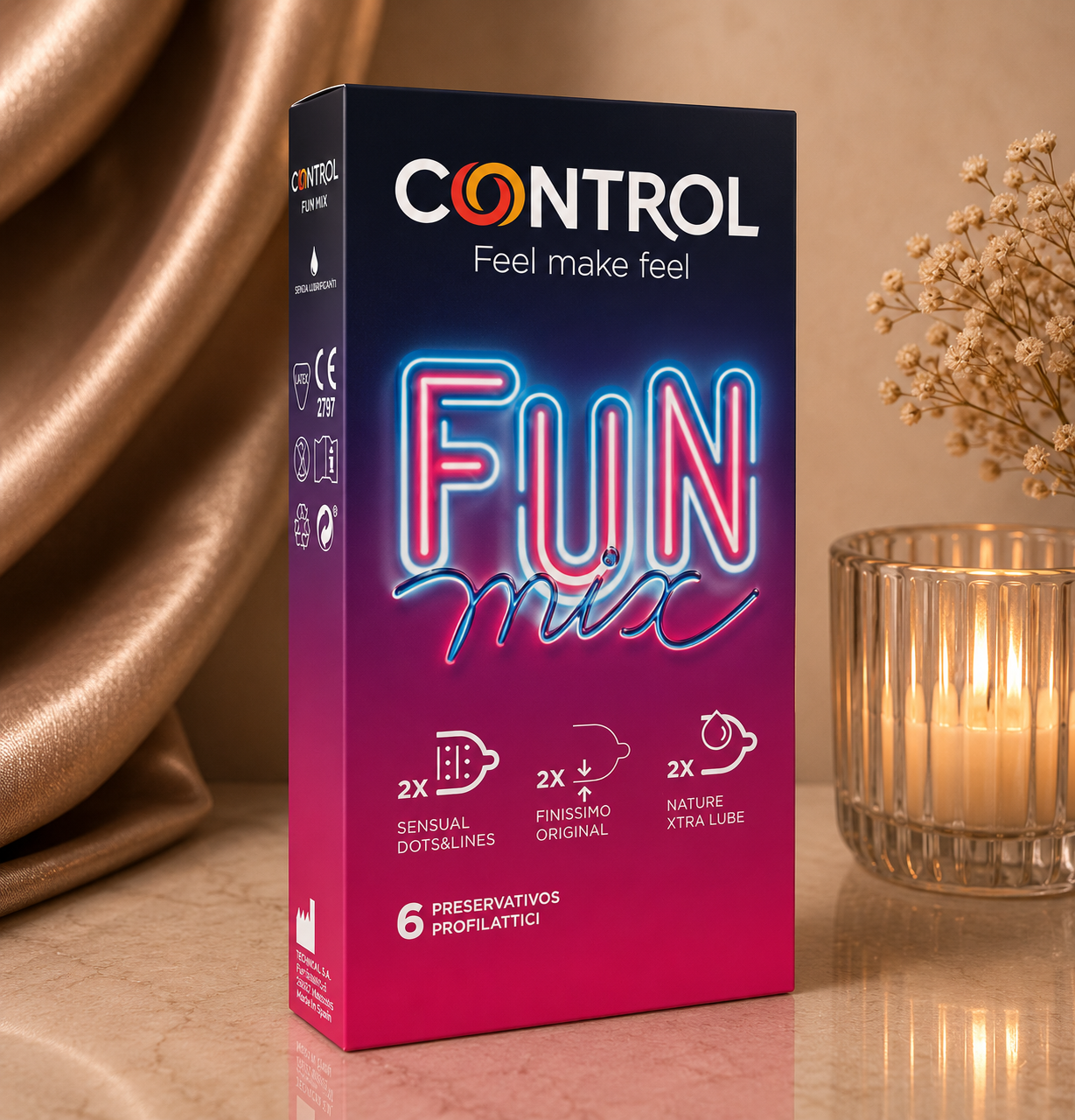 ✨Control – Feel Fun Mix (Boîte de 6 Préservatifs)
