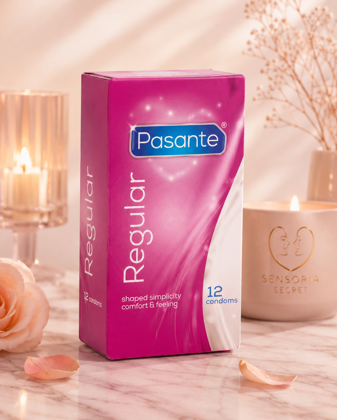✨Pasante – Préservatifs Réguliers (Boîte de 12)