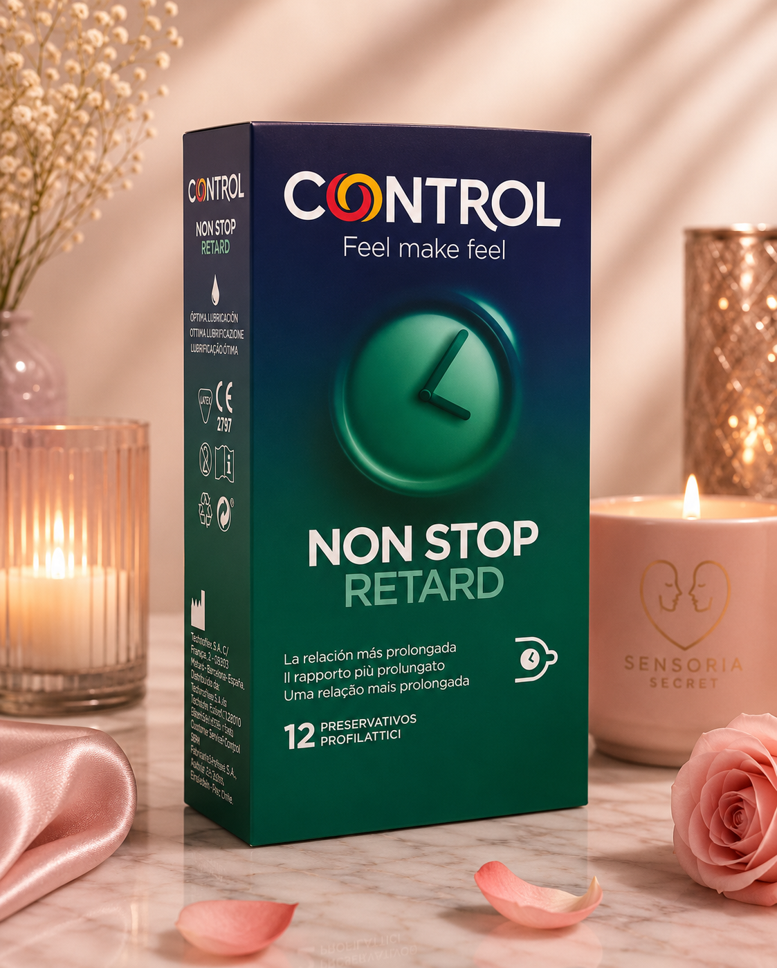 ✨Control – Non Stop Retard (Boîte de 12 Préservatifs)