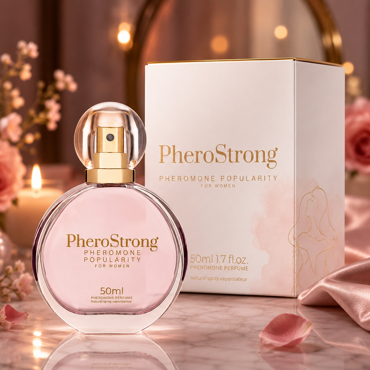 ✨PheroStrong Popularity – Parfum aux Phéromones Femme 50 ml