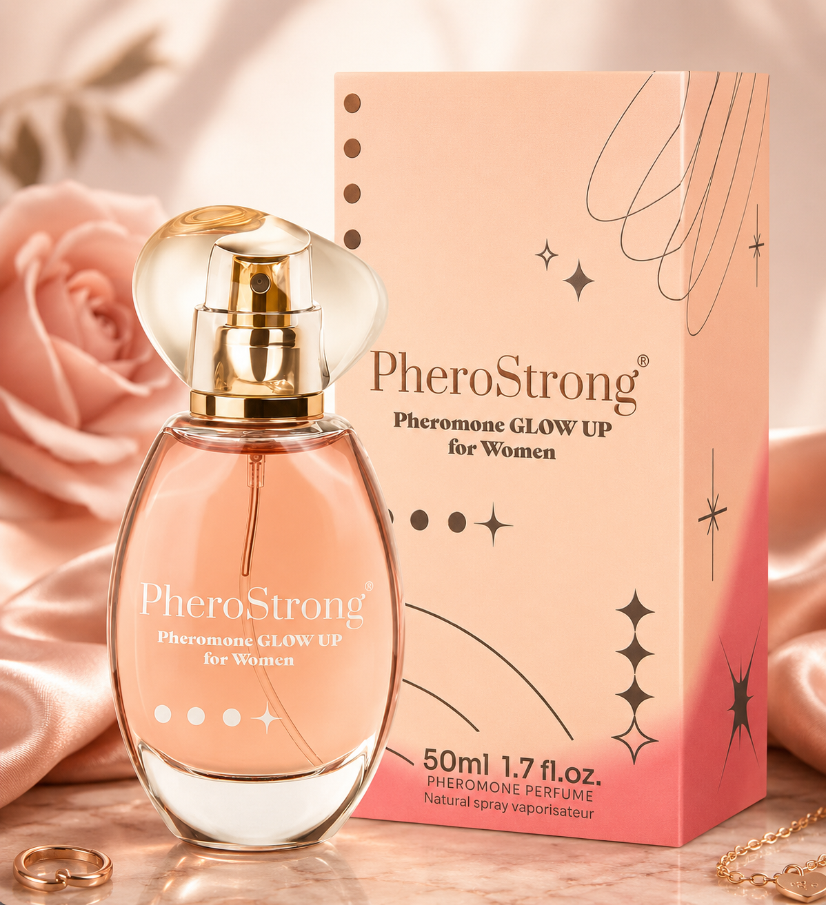 ✨PheroStrong Glow Up – Parfum aux Phéromones Femme 50 ml