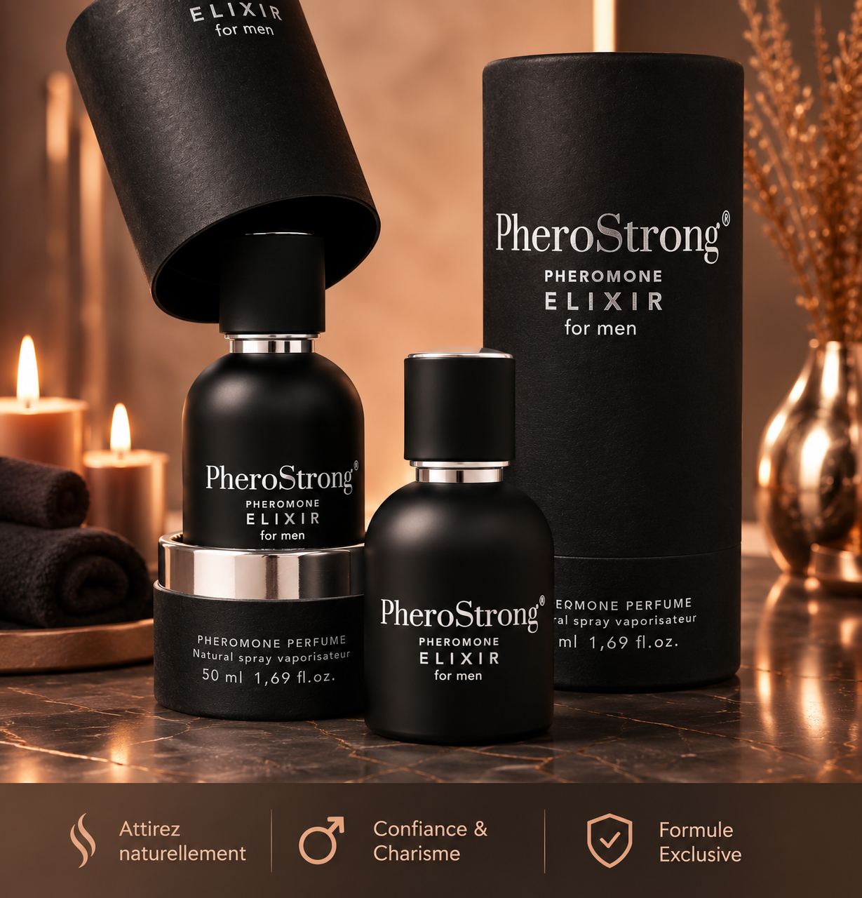 ✨PheroStrong Élixir de Phéromones pour Homme – 50 ml