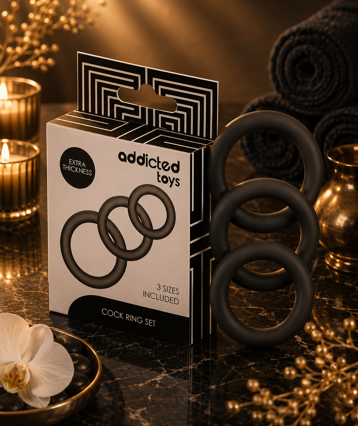 ✨ADDICTED TOYS - LOT DE 3 ANNEAUX EN SILICONE