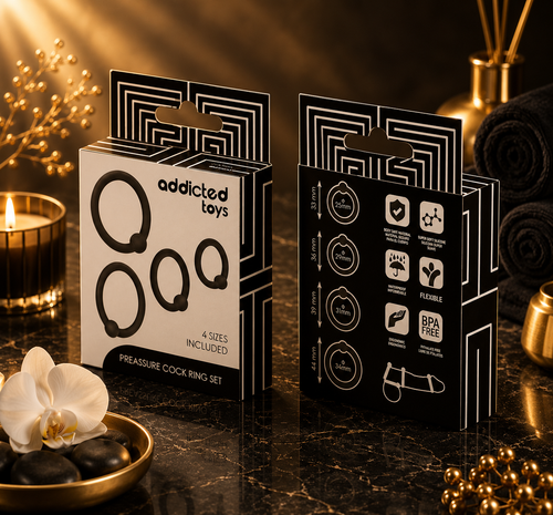 ✨Addicted Toys – Lot de 4 Anneaux en Silicone à Pression