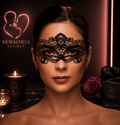 ✨Coquette Chic Desire – Masque Fine Dentelle Noire