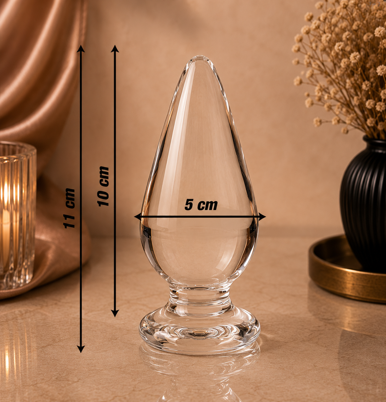 ✨Nebula Series by Ibiza – Plug Anal en Verre Borosilicate Transparent – Modèle 4 (11 cm)