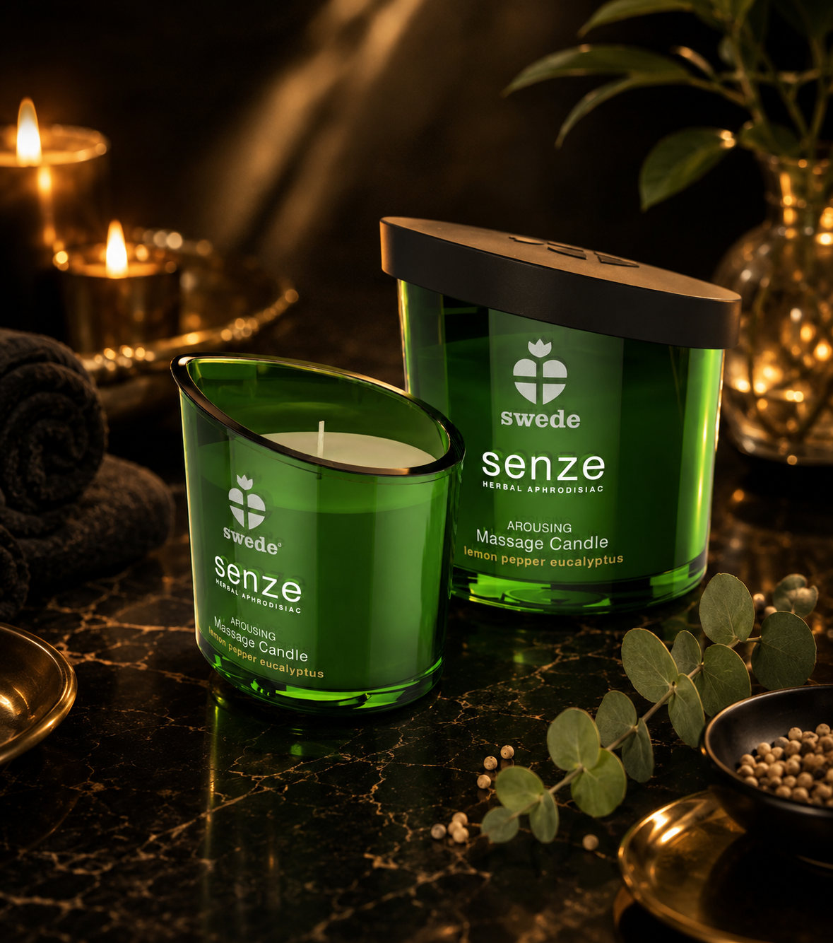 ✨SWEDE - BOUGIE DE MASSAGE EXCITANTE SENZE-50ML