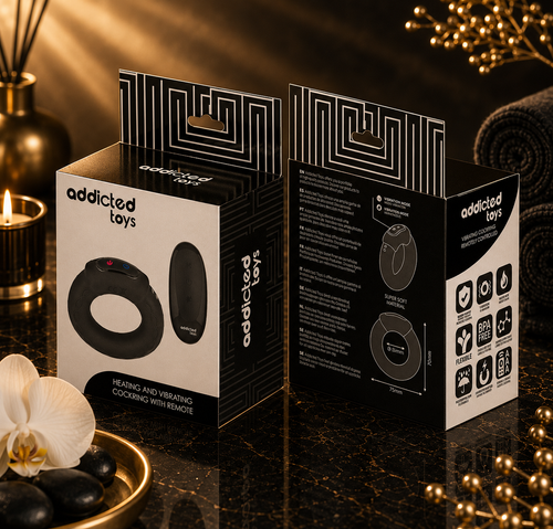 ✨Addicted Toys – Anneau vibrant chauffant avec télécommande