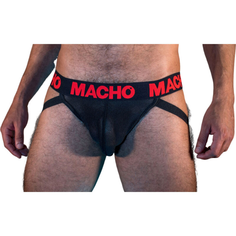 ✨Macho MX26X2 – Jockstrap Noir/Rouge