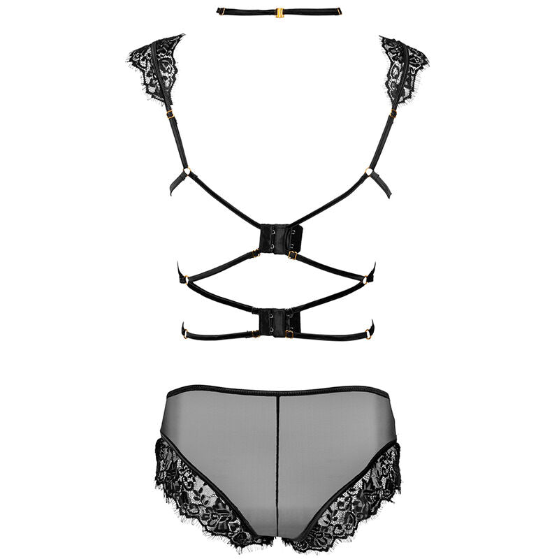 ✨LivCo Corsetti Fashion Palmenom – Ensemble Soutien-Gorge & Culotte Noir