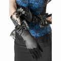 ✨Chilirose CR 3252 – Gants Satin Noir avec Dentelle
