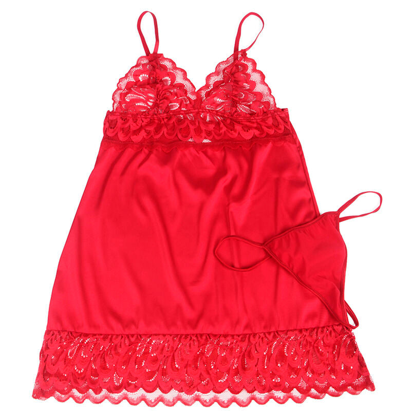✨Subblime Babydoll Satin & Dentelle Rouge