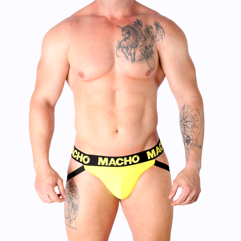 ✨Macho MX25A – Jockstrap Lycra Jaune
