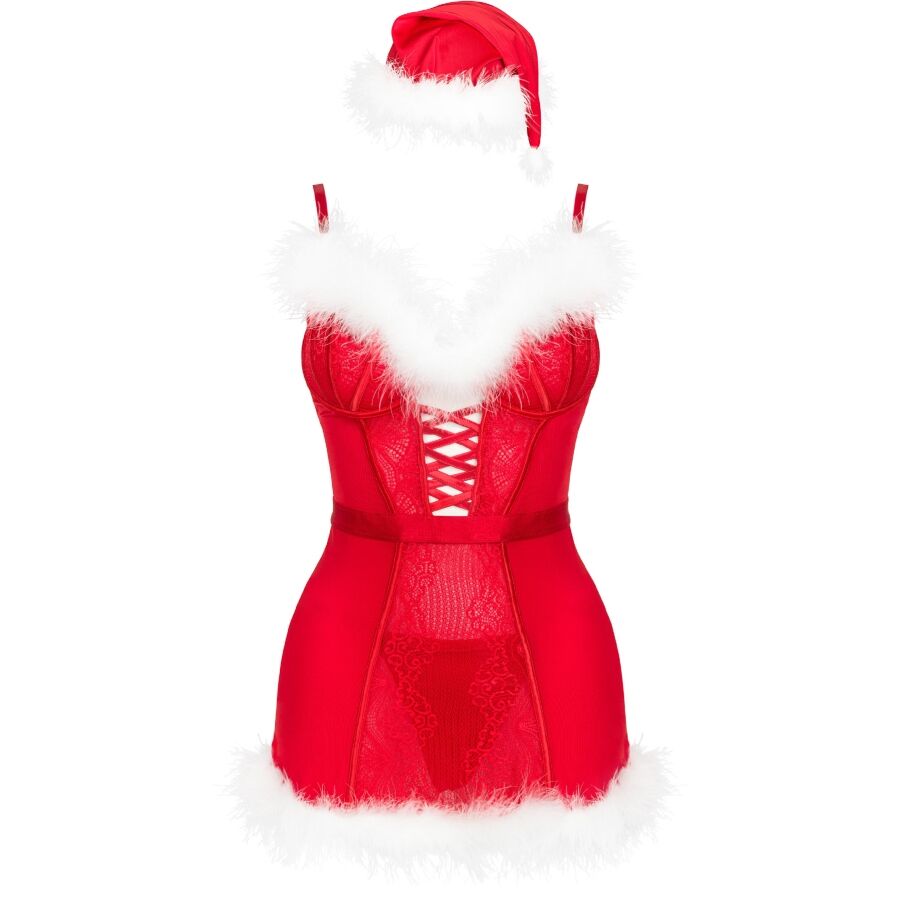 ✨LivCo Corsetti Fashion – Agethe LC 90607 Chemise + String + Bonnet de Noël