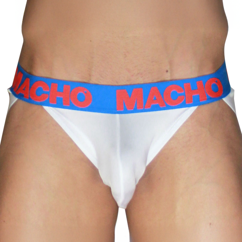 ✨Macho MX29AZ – Jockstrap Blanc & Bleu Foncé